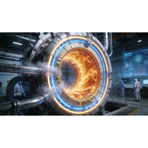 汹涌奔腾的金色能量洪流在核反应堆空间中涌动