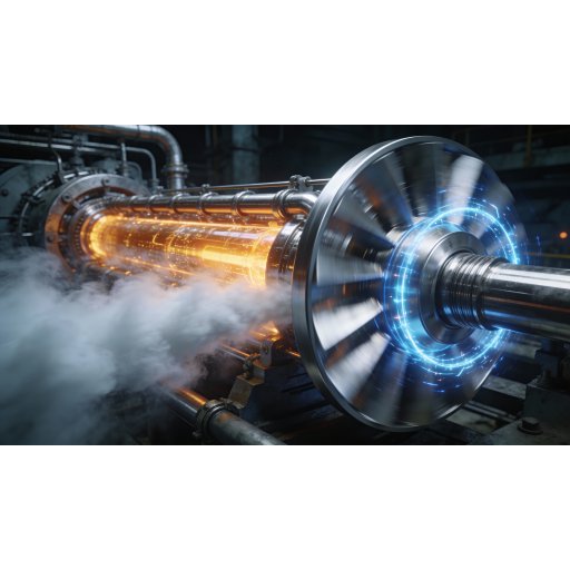 聚变装置外接能量转换系统：炽热泛着金属光