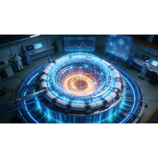 托卡马克环形腔内金色等离子体形成剧烈涡流