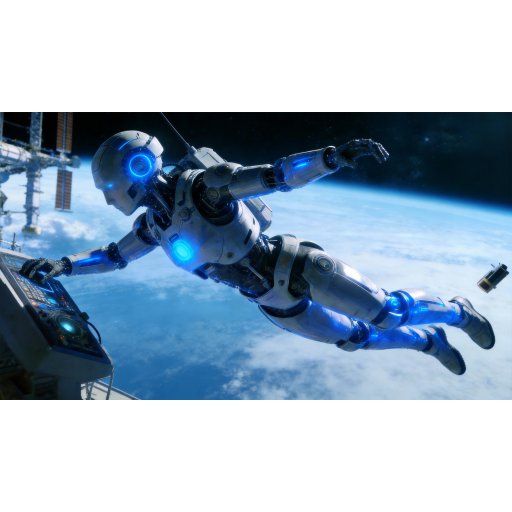 机器人在维修太空设备